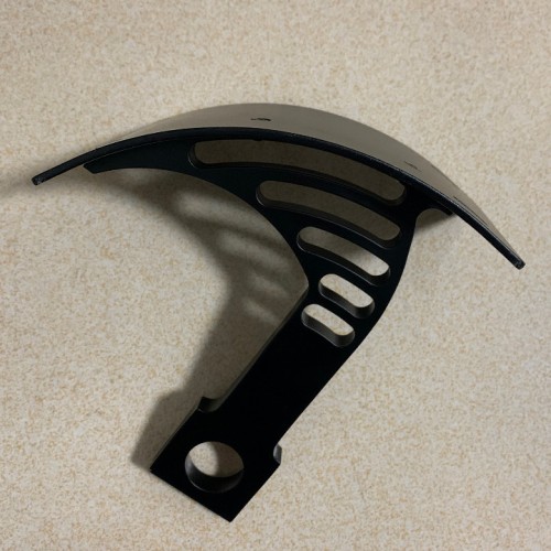 Mtsooning License Number Holder Side Plate Mount Curved Vertical For Motorcycle Bike with a 1" axle